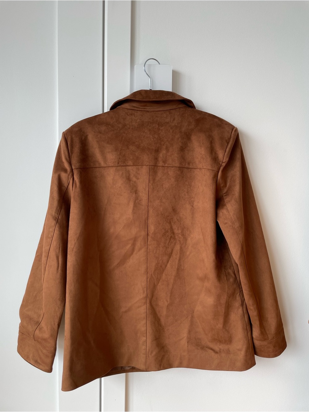 Commense Suede-Look Brown Blazer Jacket - Picture 3 of 3